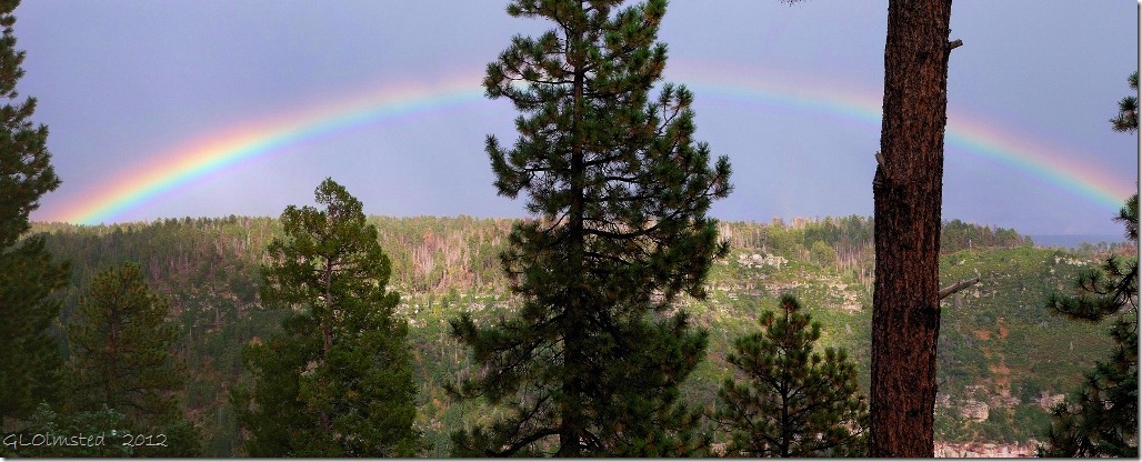 08 Rainbow over Roaring Springs Canyon NR GRCA NP AZ pano (3600x1449) (1024x412)