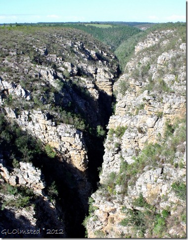Downstream Storms River canyon from Paul Sauer Bridge Eastern Cape South Africa