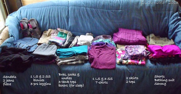 Clothes to pack