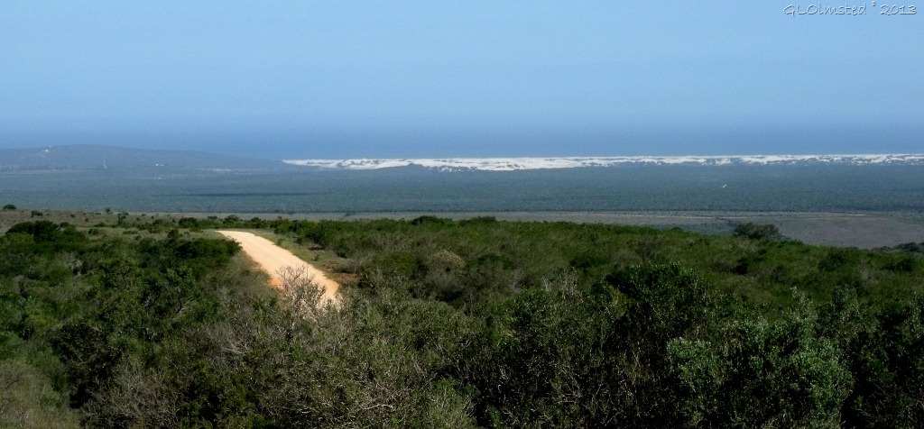 Indian Ocean view from drive through Addo Elephant NP Eastern Cape South Africa