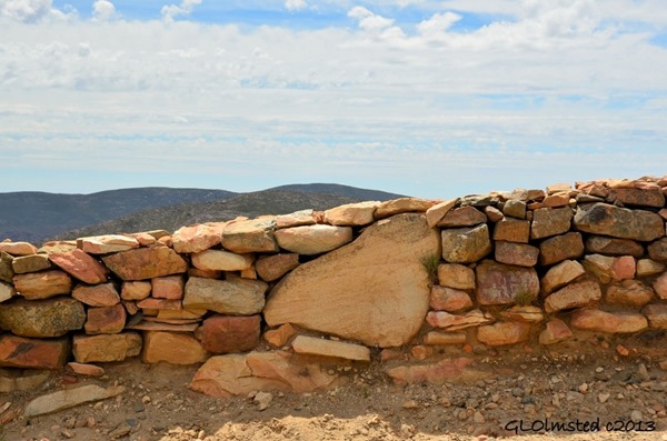 Dry stack rock walls along Swartberg Pass SA