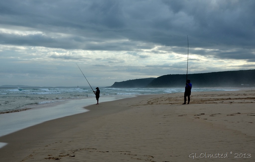 Fishermen on the beach at Tsitsikamma NP Nature's Valley SA