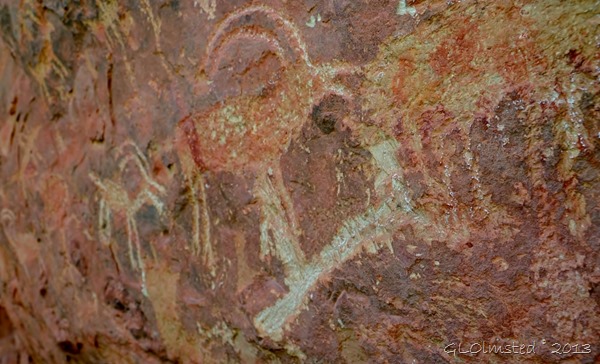 Rock art panel Snake Gulch trail Kanab Creek Wilderness Kaibab NF AZ