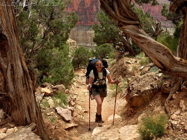 Gaelyn backpacking on Bright Angel trail Grand Canyon National Park Arizona