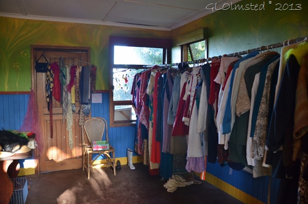 Second hand clothes room at Wild Spirit Backpackers Lodge Nature's Valley South Africa