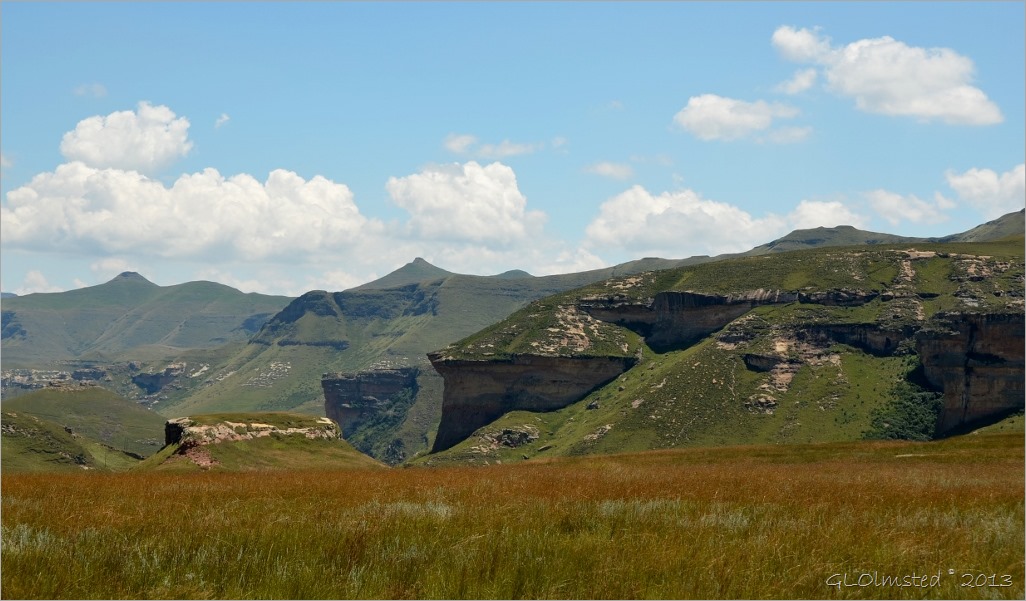 View from loop drive Golden Gate Highlands National Park South Africa