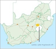 South Africa map where is Golden Gate Highlands National Park