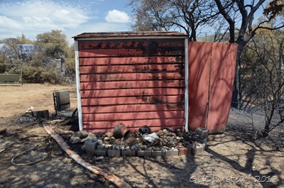 Burnt shed Yarnell Arizona
