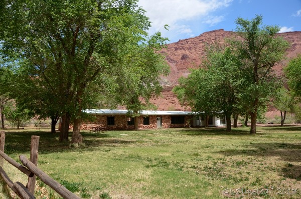Original stone ranch house at Lonely Dell Ranch Lees Ferry Glen Canyon National Recreation Area Arizona