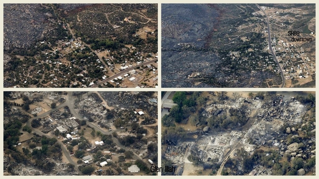 Aerial views of Yarnell from media sources