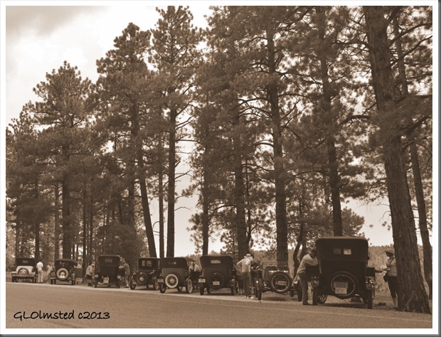 Classic cars at North Rim Grand Canyon National Park Arizona