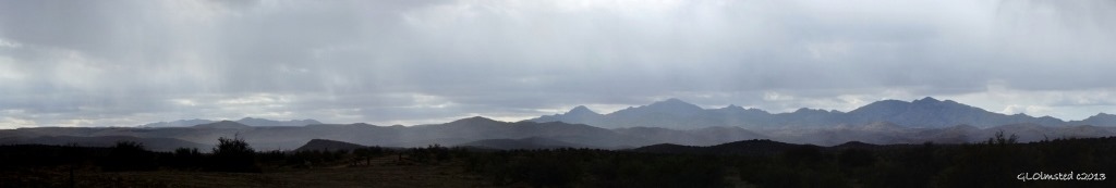 Rain on the Weaver Mts from Iron Springs Rd Arizona