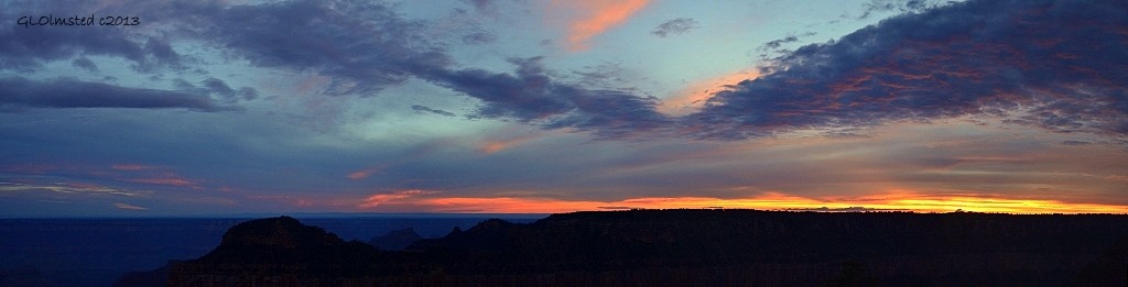 Sunset over canyon North Rim Grand Canyon National Park Arizona