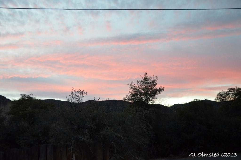 Sunset over Weaver Mountains Yarnell Arizona