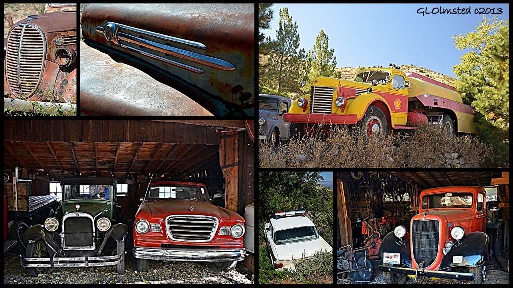 Old cars & trucks at Gold King Mine Ghost Town Jerome Arizona