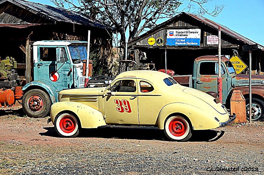 Old race car Gold King Mine Ghost Town Jerome Arizona