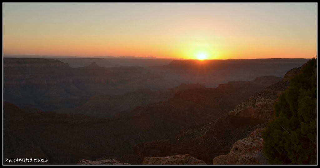 Sunset from Point Sublime North Rim Grand Canyon National Park Arizona