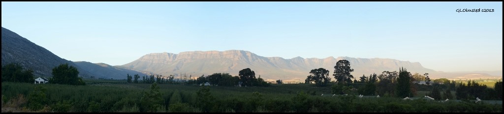 Mountain view from dam at Rodene Farm Ceres South Africa