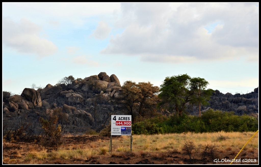 Burnt land for sale Yarnell Arizona