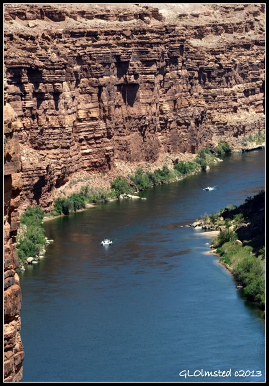 National Park Service boats Marble Canyon from Navajo Bridge Arizona