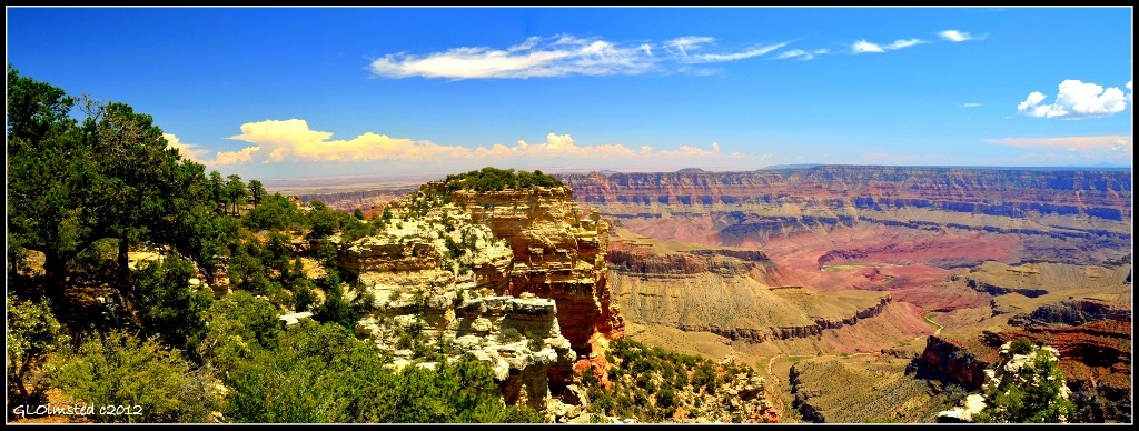 Sky Island & Colorado River from Walhalla overlook North Rim Grand Canyon National Park Arizona