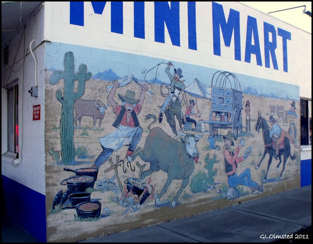 Mural at Mini Mart Peeples Valley Arizona