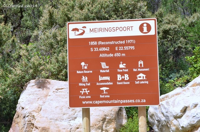 Meiringspoort sign South Africa