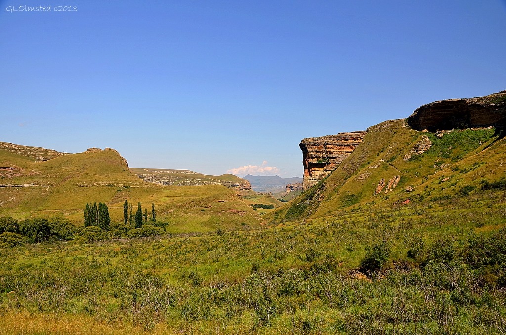 View from Echo Ravine trail Golden Gate Highlands National Park R712 Free State South Africa