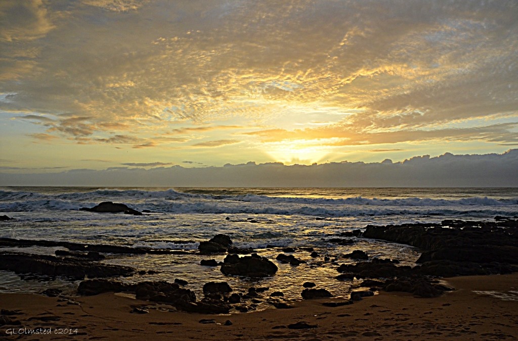 Sunrise over Indian Ocean Scottburgh Caravan Park Scottburgh South Africa