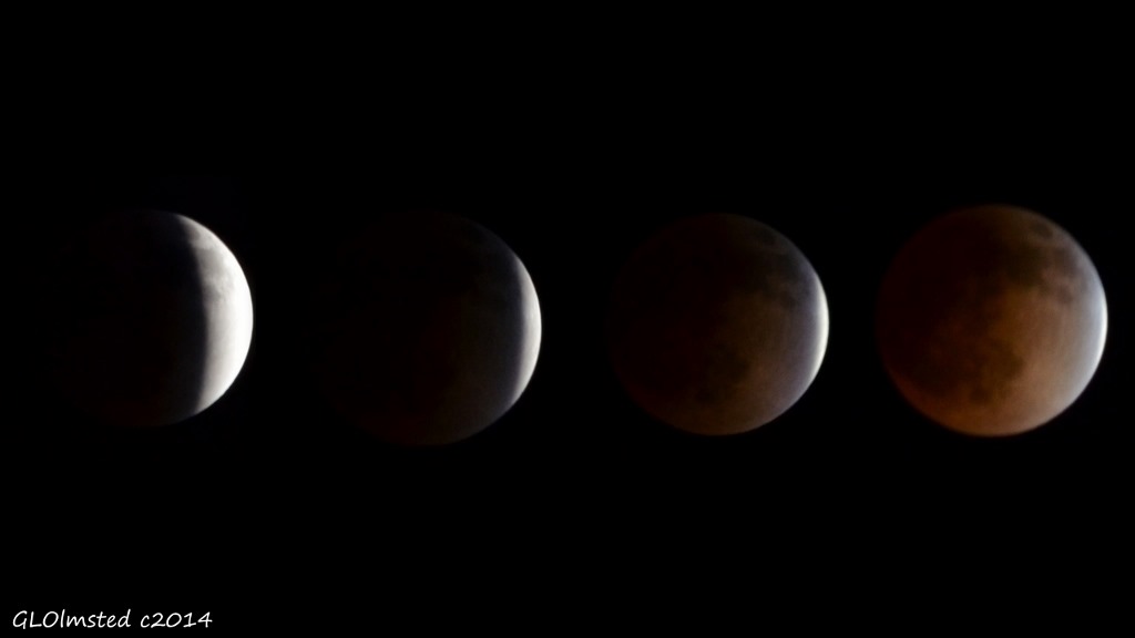 Partial lunar eclipse series Yarnell Arizona