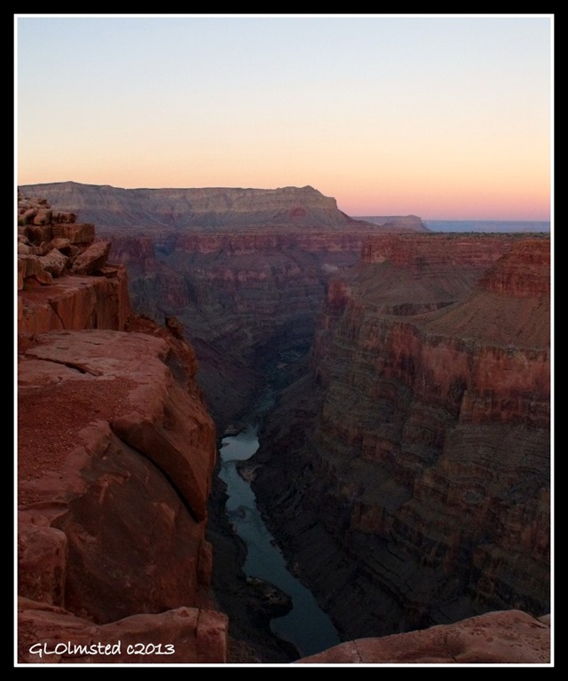 Sunset upriver Tuweep Grand Canyon National Park Arizona