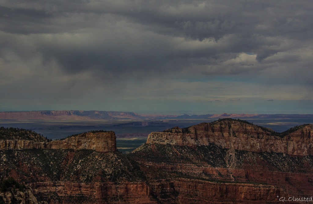 Stormy sky over Marble Plateau from Point Imperial North Rim Grand Canyon National Park Arizona