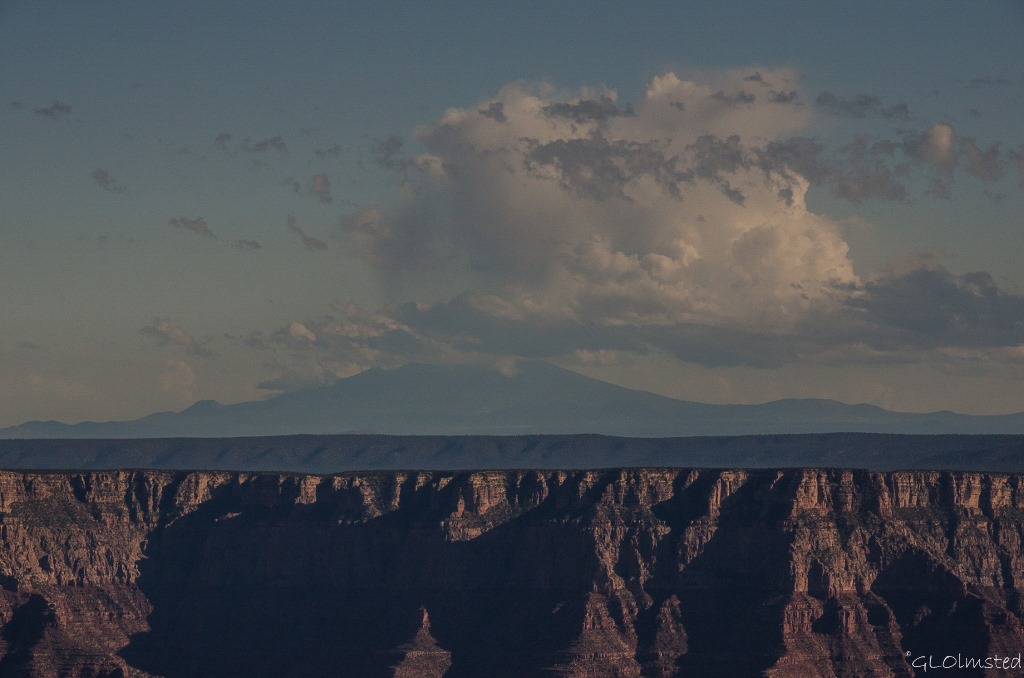 Cloud over Mt Humphreys from Cape Royal North Rim Grand Canyon National Park Arizona