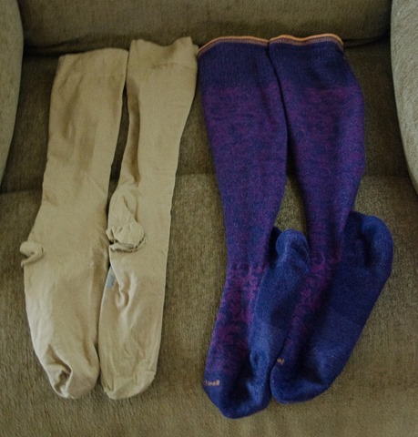 Standard and colorful compression stockings