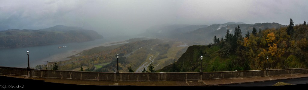 Columbia River view from Vista House Crown Point Columbia R Gorge Scenic Highway Oregon