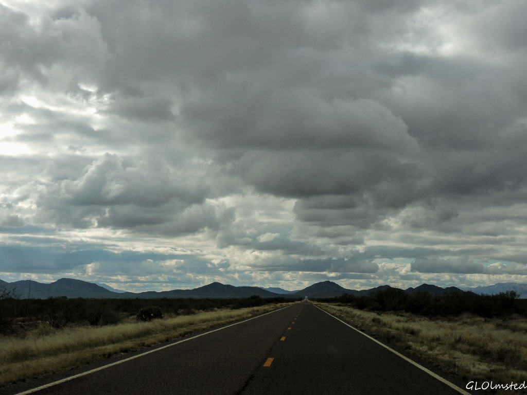 Clouds over mountains SR71 SW Arizona