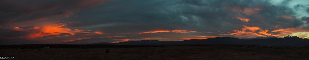 Sunset over Vallecito Mountains Anza-Borrego Desert State Park California