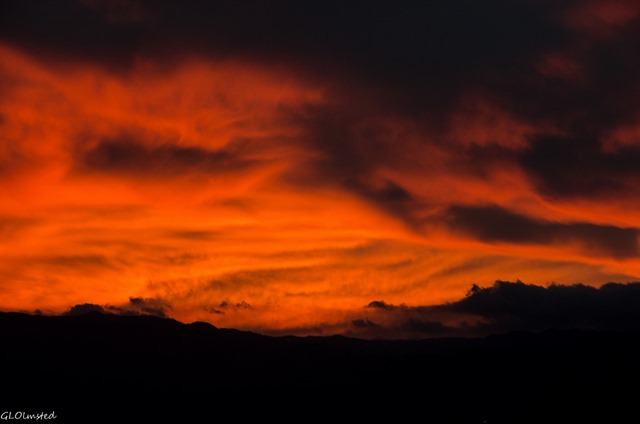 Sunset over Vallecito Mountains Anza-Borrego Desert State Park California