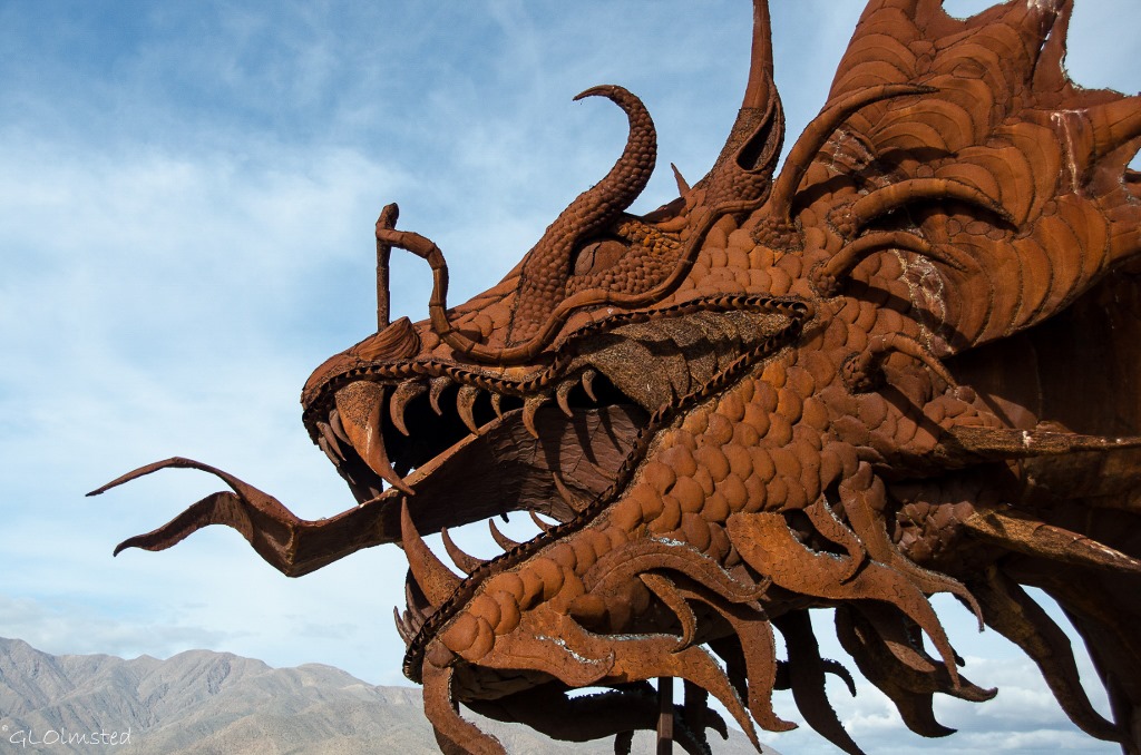 Serpent metal sculpture by Ricardo Breceda Galleta Meadows Borrego Springs California