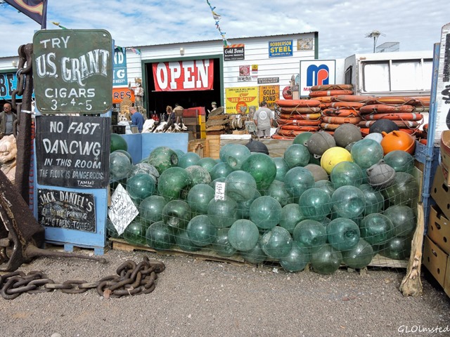 Glass float balls Main Event vendor Quartzsite Arizona