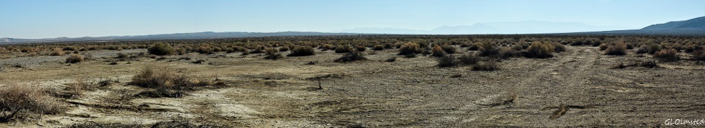Two sand roads Anza-Borrego Desert State Park California