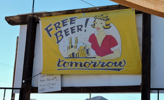Beer Bellys sign Quartzsite Arizona