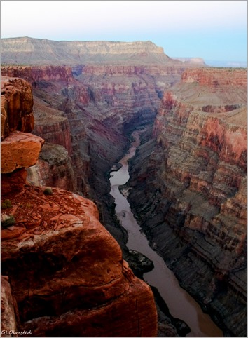 Sunset over Colorado River up stream from Tuweep Grand Canyon National Park Arizona