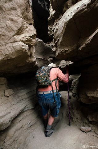 John in slot canyon Anza-Borrego Desert State Park California