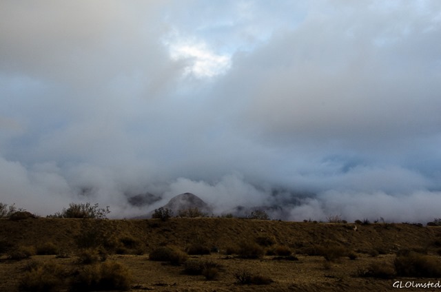Clouds drifting over Cottonwood Mountains Cottonwood Springs Road BLM California