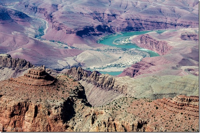 Unkar delta Colorado River South Rim Grand Canyon National Park Arizona