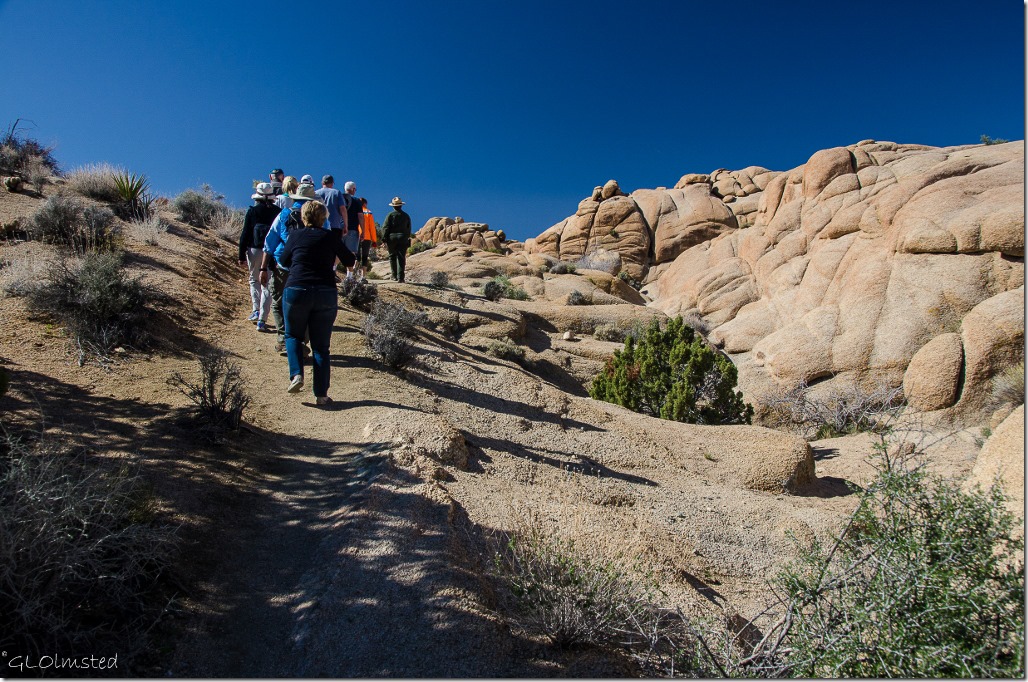 Ranger Pam leads geology tour Joshua Tree National Park California