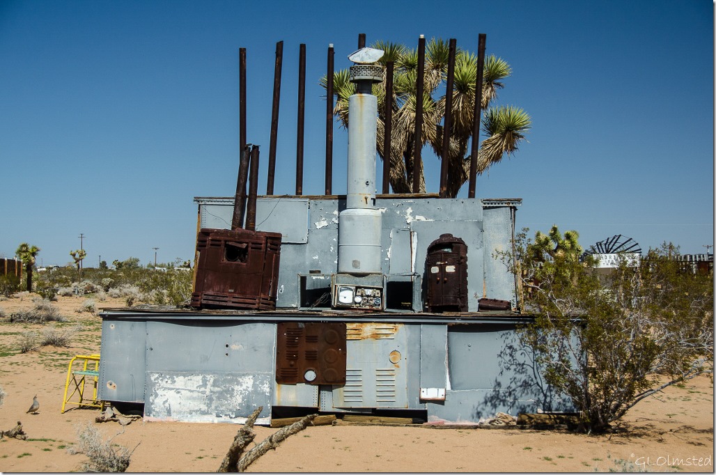 Everything & the kitchen sink Noah Purifoy's Outdoor Desert Art Museum of assemblage sculpture Joshua Tree California