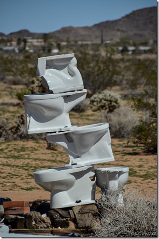 Noah Purifoy's Outdoor Desert Art Museum of assemblage sculpture Joshua Tree California