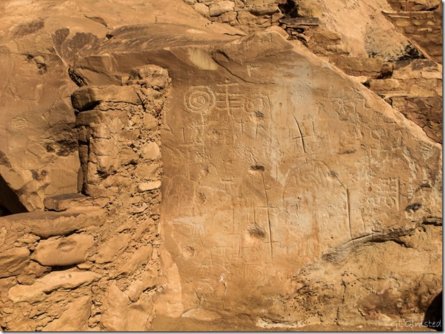 Step House petroglyps Mesa Verde National Park Colorado